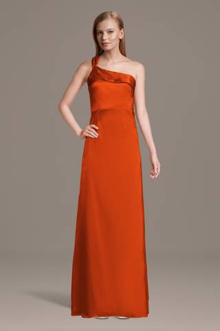 View The Edit By DB Studio Charmeuse One-Shoulder Sheath Dress with Streamer in all available color and sizes Picture of Charmeuse One-Shoulder Sheath Dress with Streamer