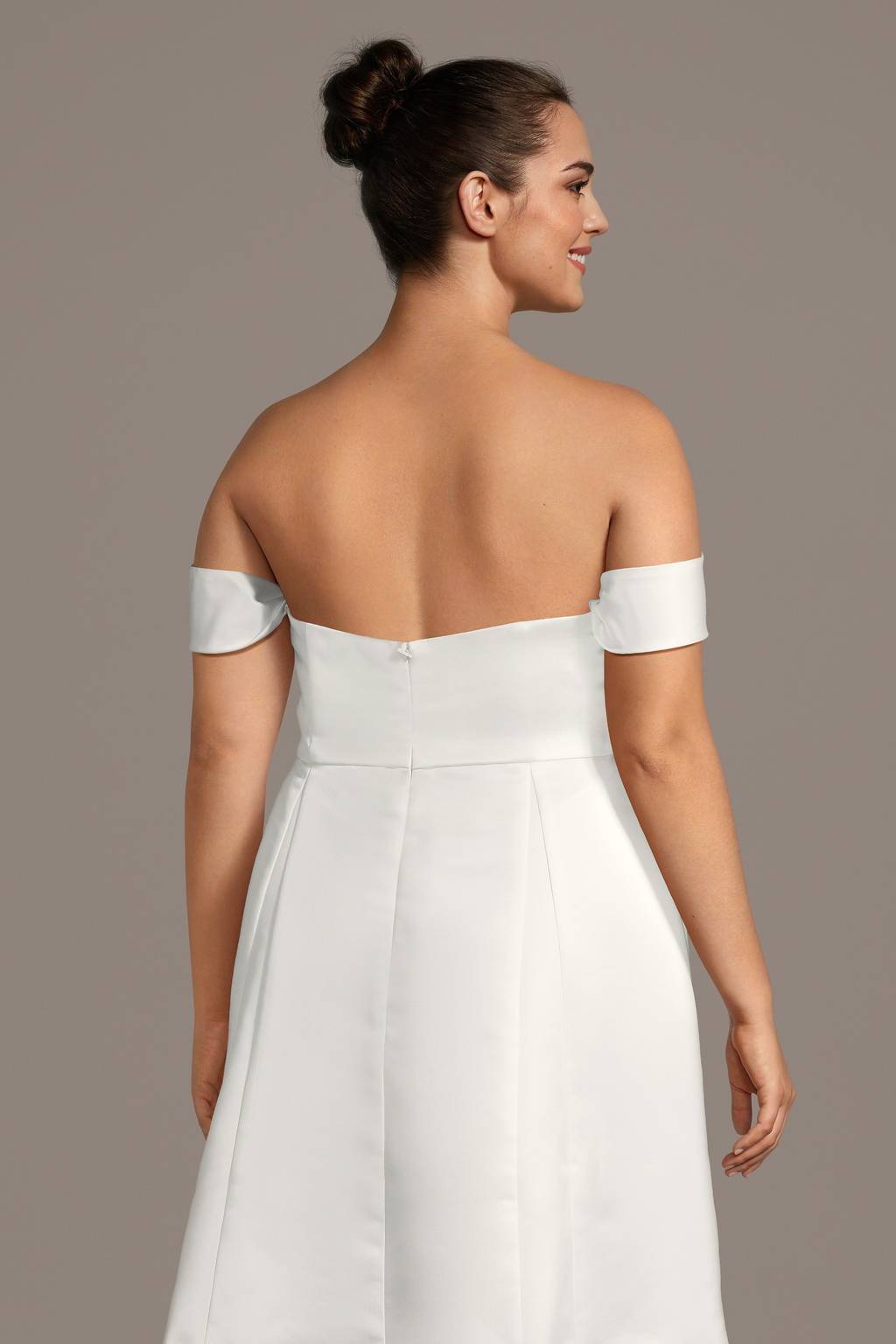 satin off the shoulder mini dress Primrose Yellow Satin Off the Shoulder Mini Dress - US 4