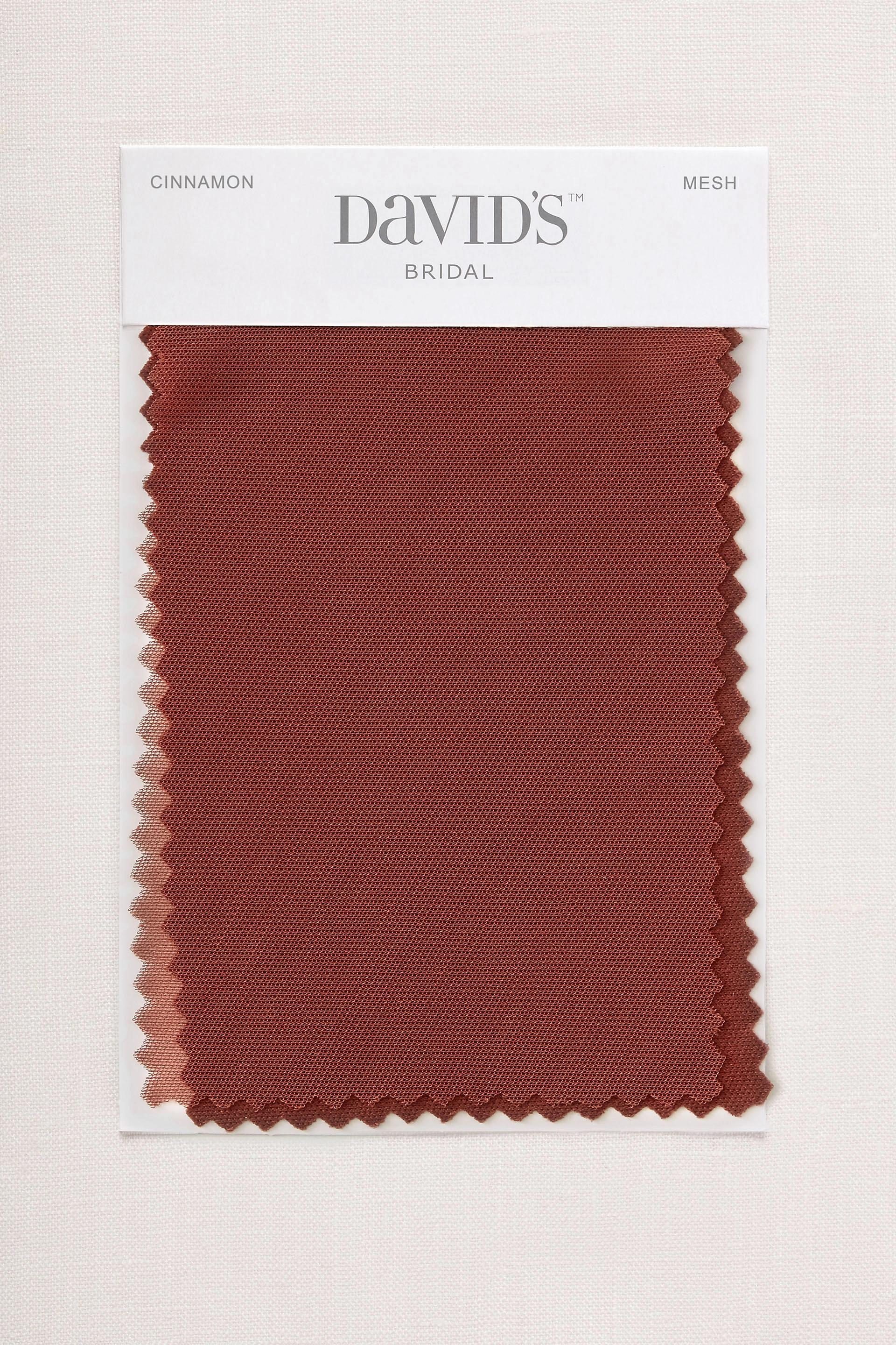 Cinnamon Fabric Swatch in Mesh David's Bridal