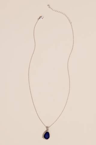 Picture of Pear Sapphire Pendant Necklace