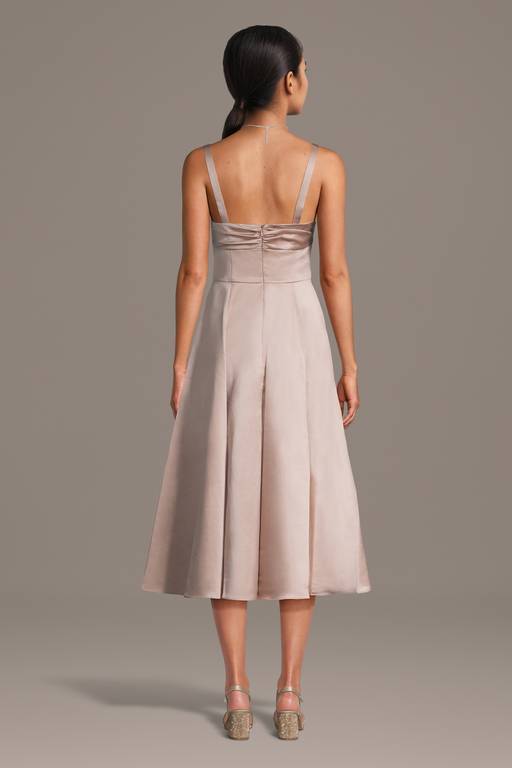 wayf bow satin midi dress Ariana Bow Fit & Flare Minidress (Women)