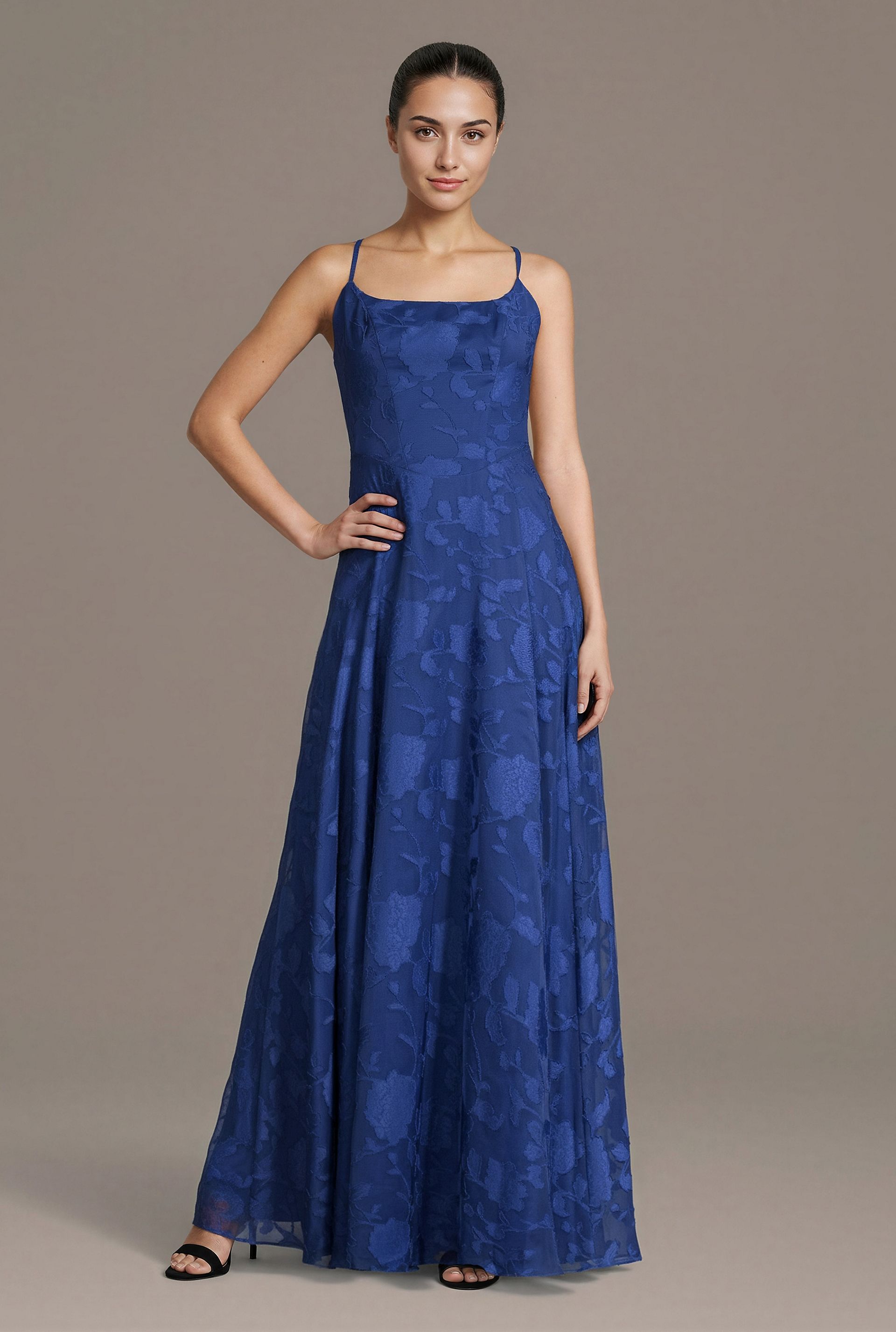 Picture of Spaghetti Strap Burnout A-Line Dress
