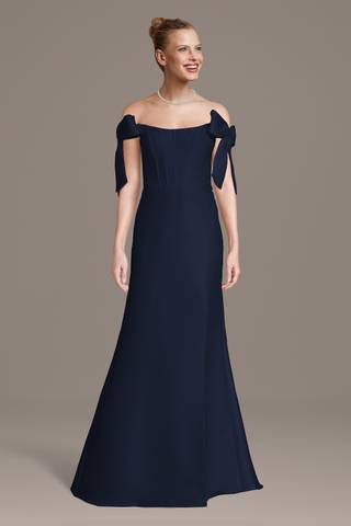 light pink and navy blue bridesmaid dresses Navy Bridesmaids Dresses with Hot Pink Shoes