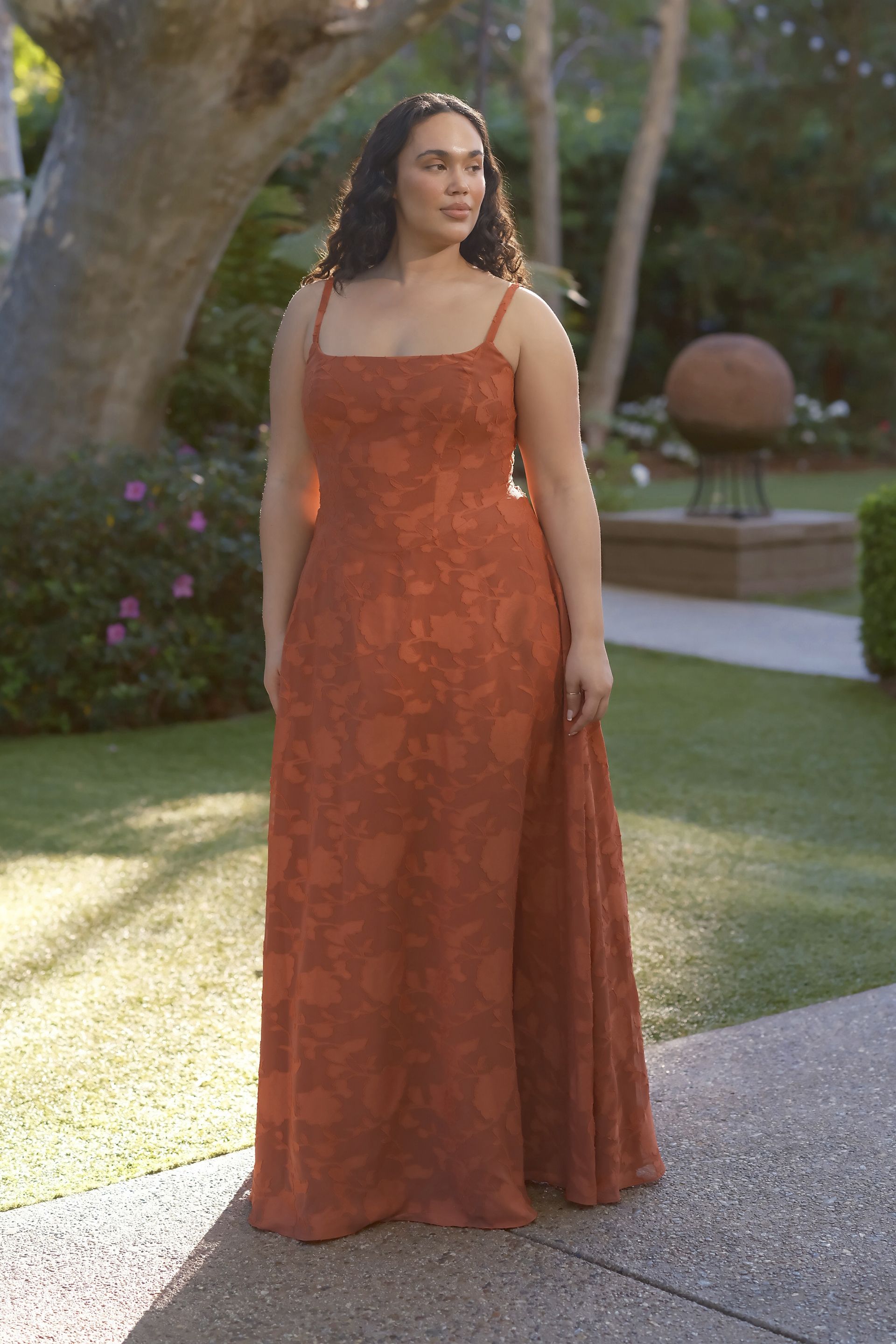 Picture of Spaghetti Strap Burnout A-Line Dress