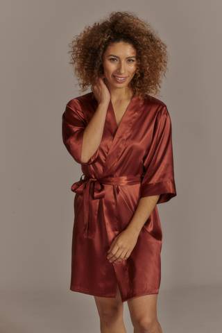 Picture of Wrap Tie Satin Robe