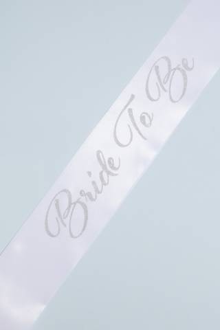 Picture of Silver Glitter Bride to Be Sash