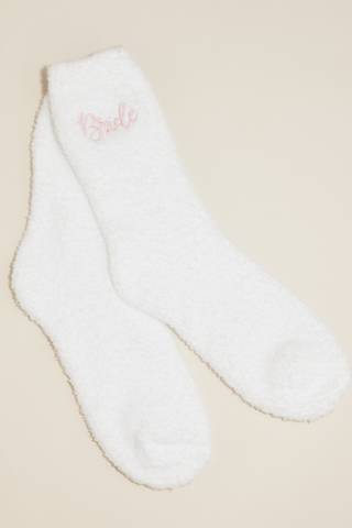 Picture of Bride Embroidered Fuzzy Socks