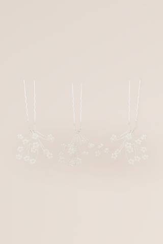 Picture of Tiny Crystal Daisy Hand-Wired Hairpin Set