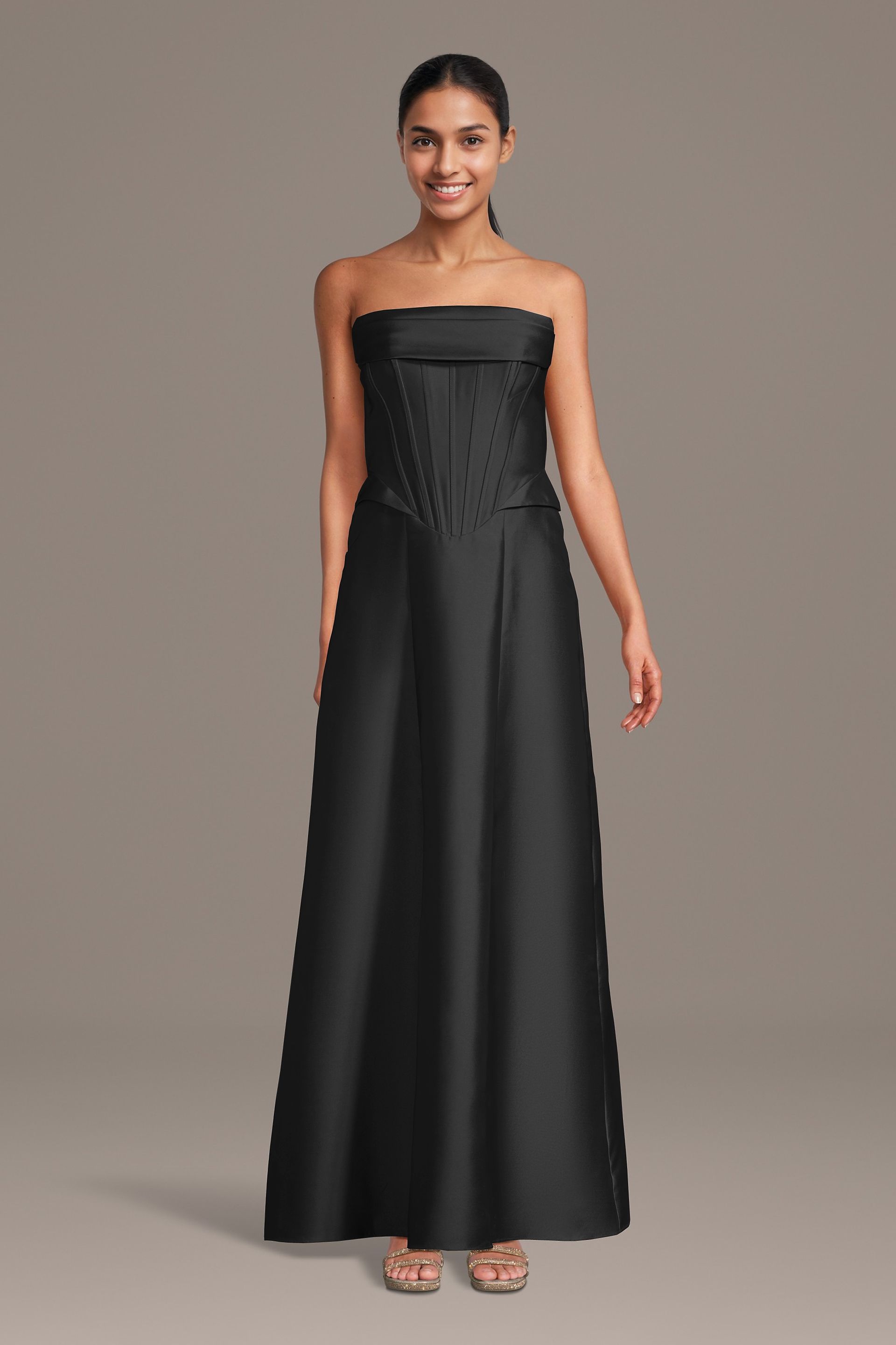 Picture of Mikado Corset Bodice Basque Waist Ball Gown