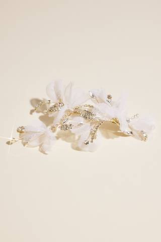 View Melissa Sweet Organza and Crystal Flower Hair Clip in all available color and sizes Picture of Organza and Crystal Flower Hair Clip