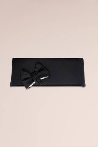 Picture of Satin Clutch Handbag with Rhinestone Bow