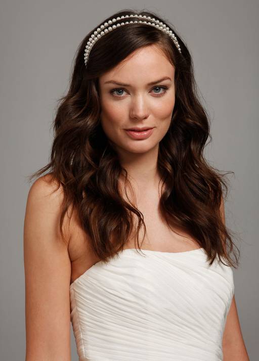 New double row faux pearl Headpiece Wedding  ✨?✨ Pearl Double Band Headband, Crown, Hairpiece, Wedding  main image 3