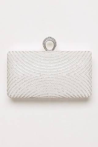 Picture of Curved Pearl and Crystal Minaudiere
