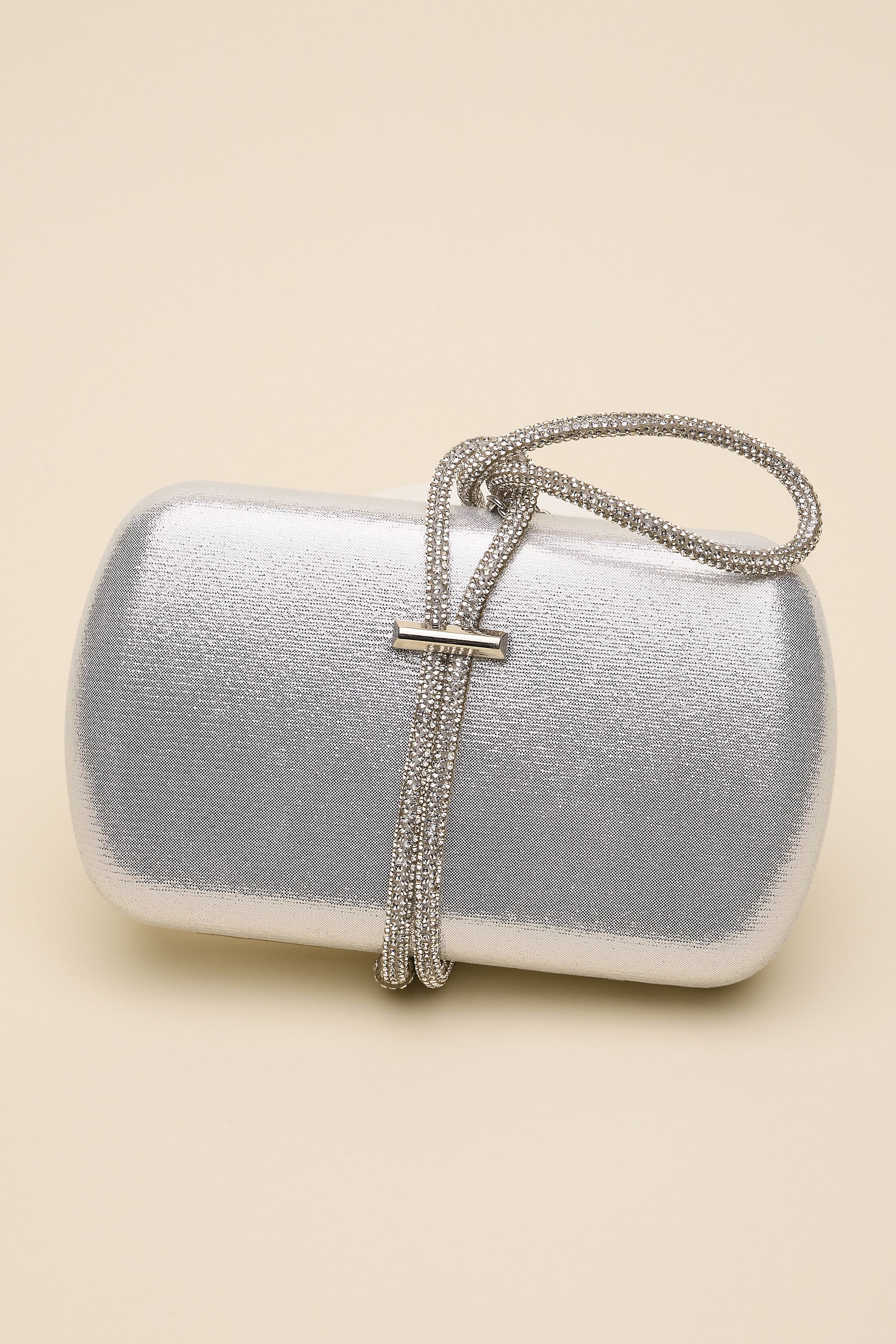 Picture of Metallic Clutch with Crystal Rope Closure