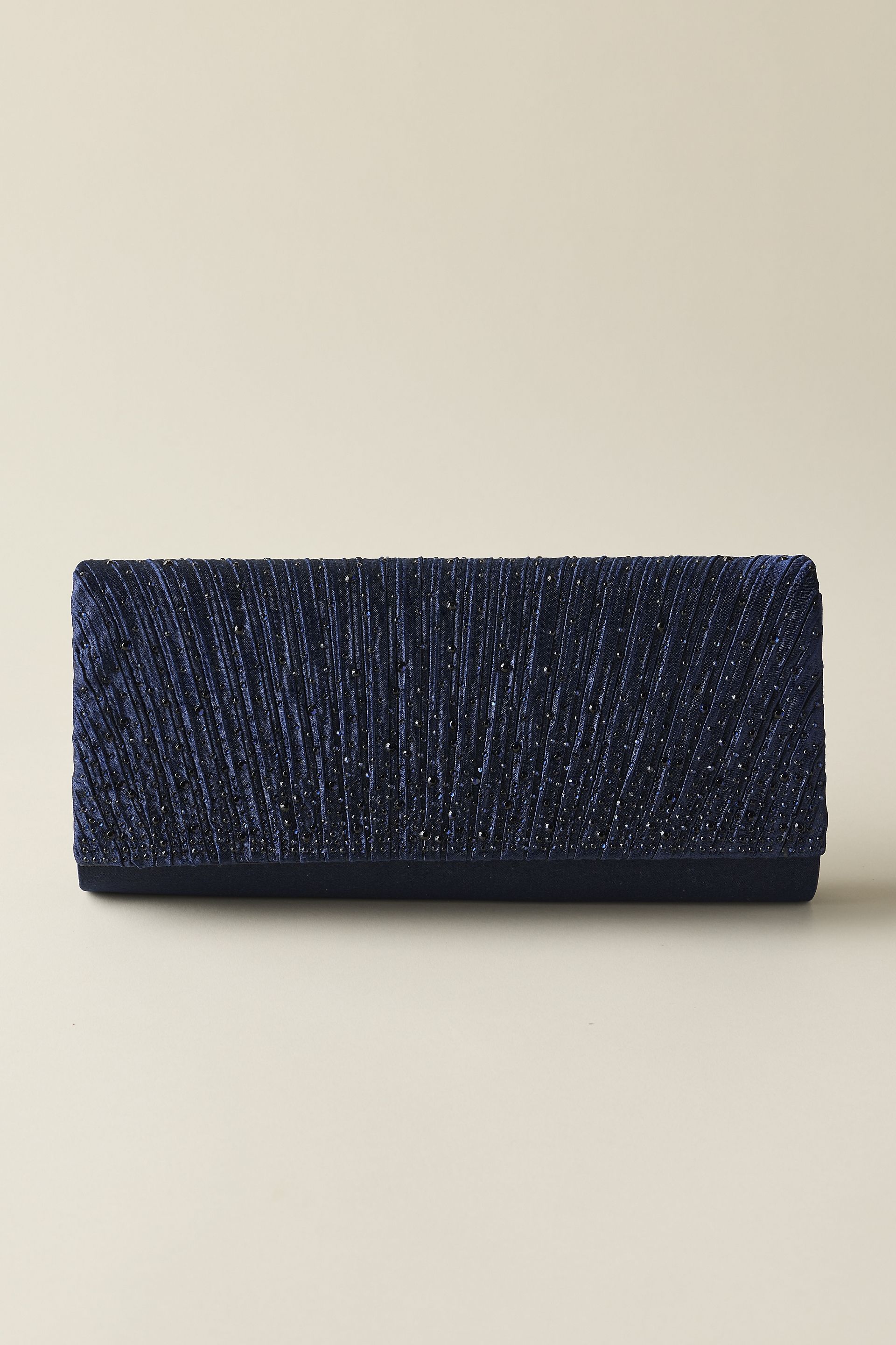 Picture of Pleated Satin Crystal Embellished Bag