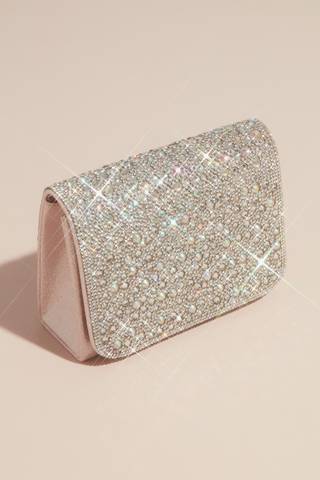 Picture of Iridescent Crystal Embellished Crossbody Clutch