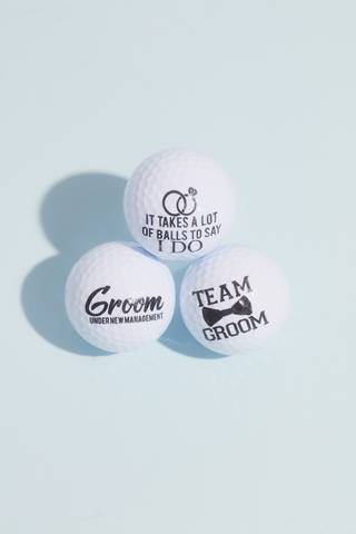 View Hooray Team Groom Golf Ball Gift Set in all available color and sizes Picture of Team Groom Golf Ball Gift Set