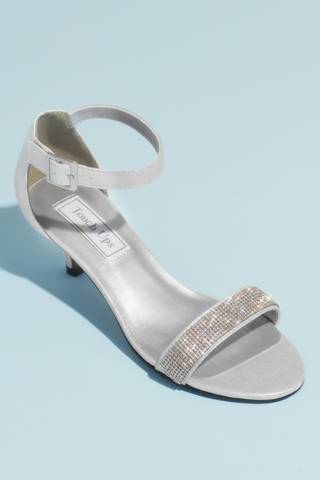 Picture of Jeweled Single Strap Mid-Heel Sandals