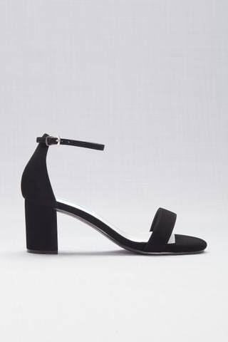 Picture of Suede Block Heel Open-Toe Sandals