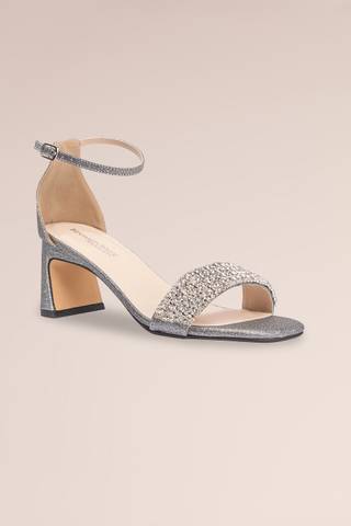 Picture of Stone Encrusted Vamp Sandals with Ankle Strap
