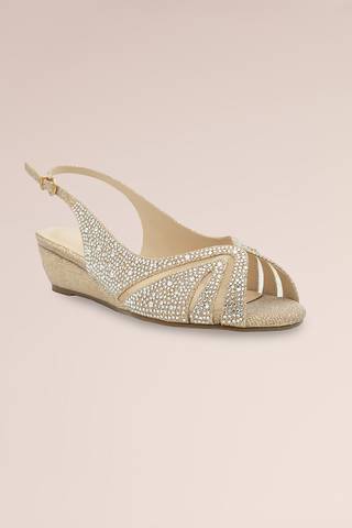 Picture of Jocelyn Peep Toe Embellished Wedge Slingbacks