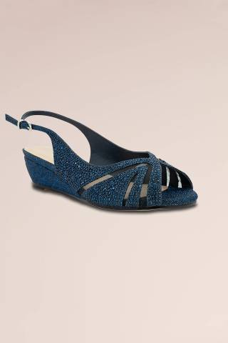 Picture of Jocelyn Peep Toe Embellished Wedge Slingbacks