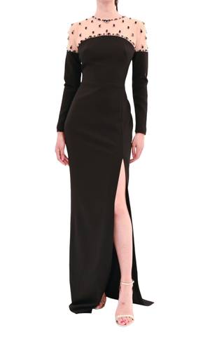 Picture of Illusion Crepe Gown