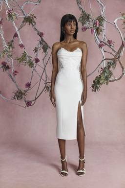 ivory ruched draped chiffon dress HOUSE OF CB Cream Carlotta UK XS Sarongs Kid Size:8T Do not size up CUE Light Blue Off