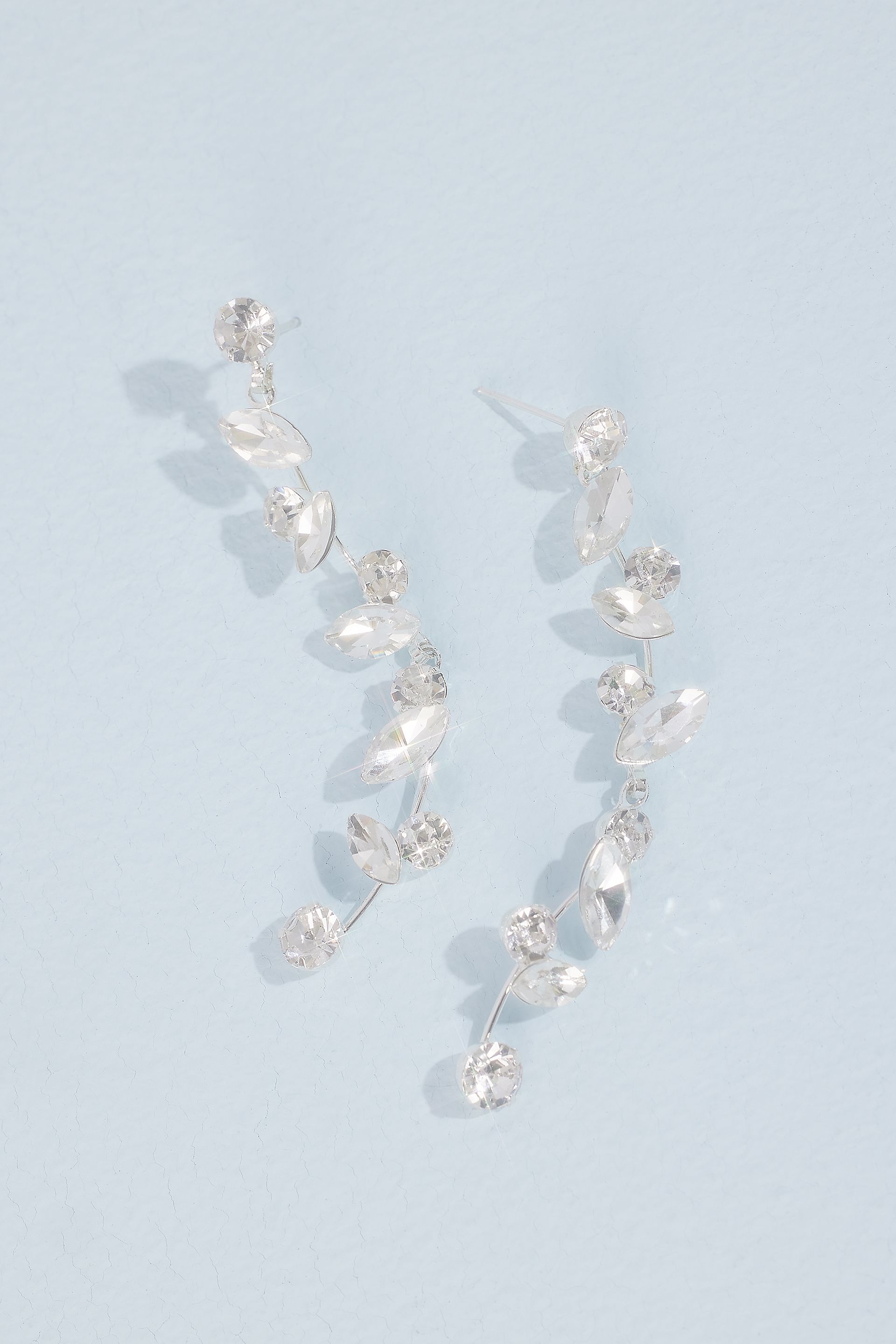 Picture of Crystal Leaf Drop Earrings