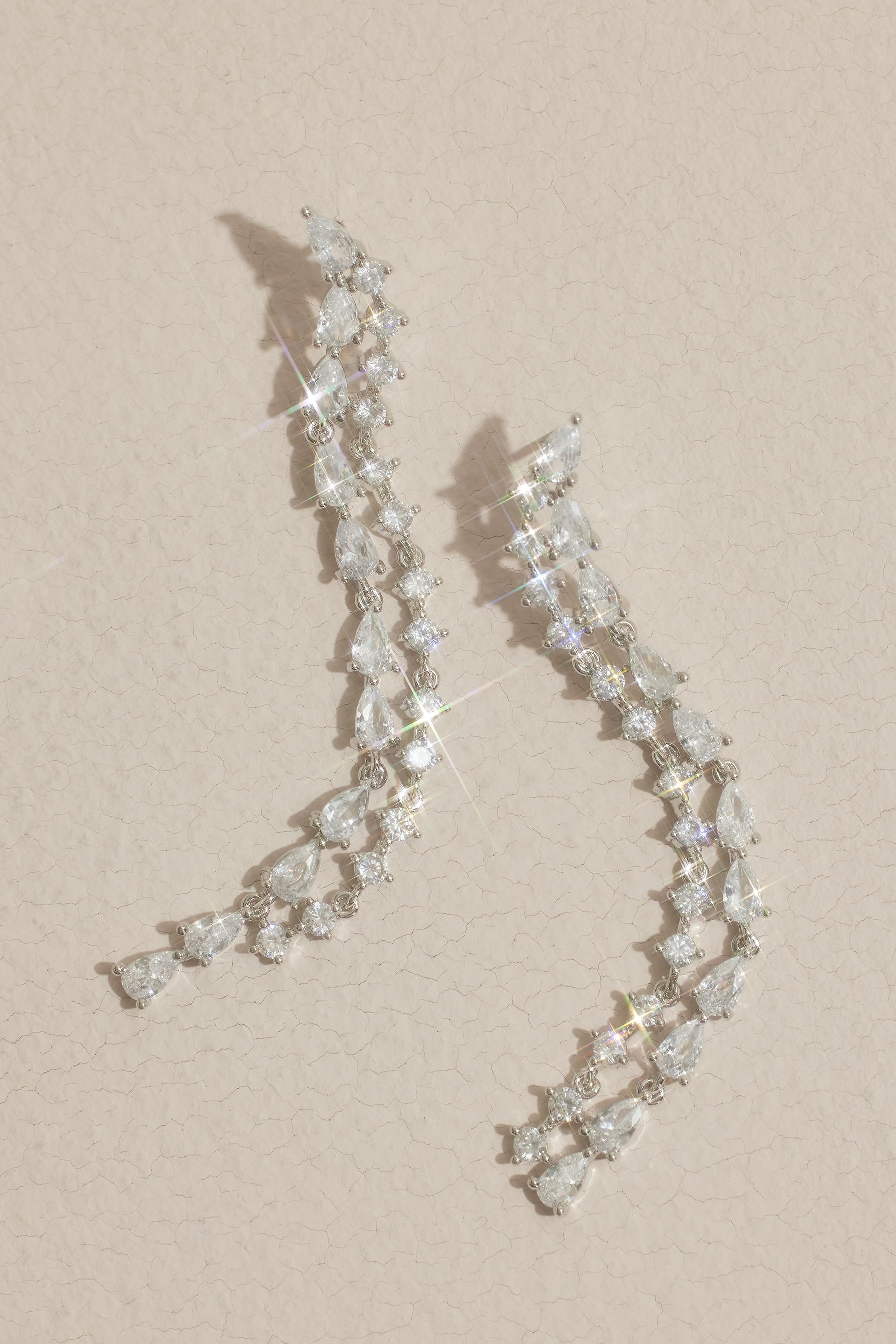 Picture of Two-Strand Crystal Drop Earrings