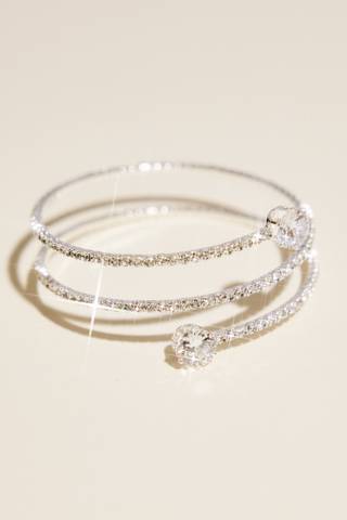 Picture of Wrap Rhinestone Bracelet with Cubic Zirconia End