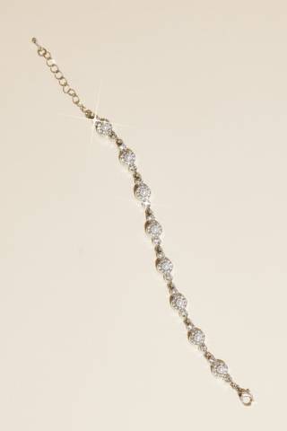 Picture of Circle Station Pearl and Rhinestone Bracelet