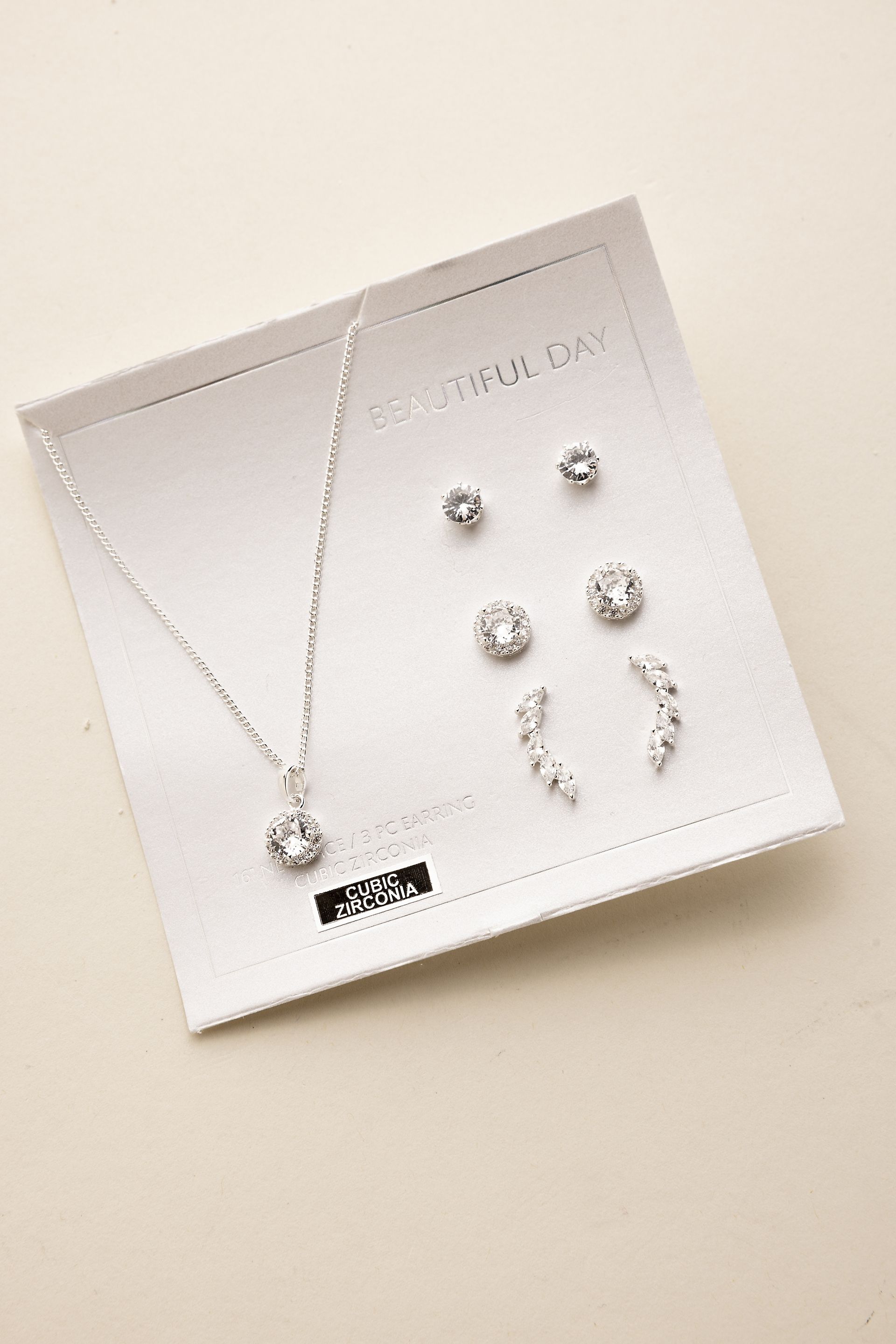 Picture of Dainty Necklace and Three Earring Set