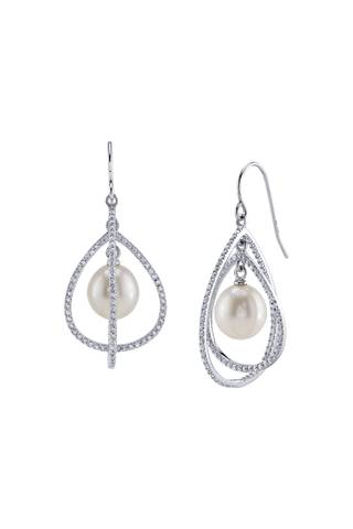 Picture of White Freshwater Pearl Eternal Earrings