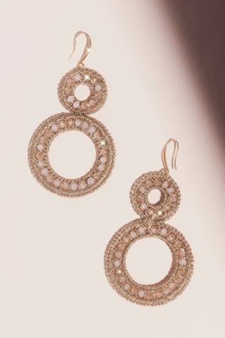 Picture of Woven Stacked Circles Drop Earrings