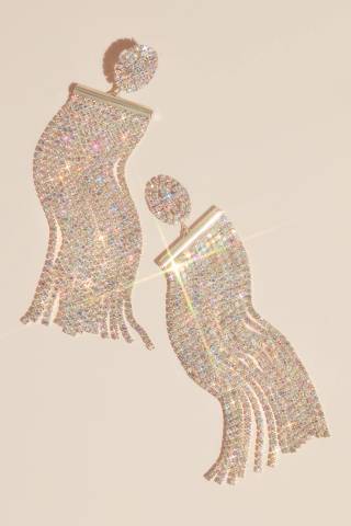 Picture of Iridescent Crystal Fringe Duster Earrings
