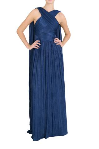 Picture of Criss-Cross Satin Streamer Gown