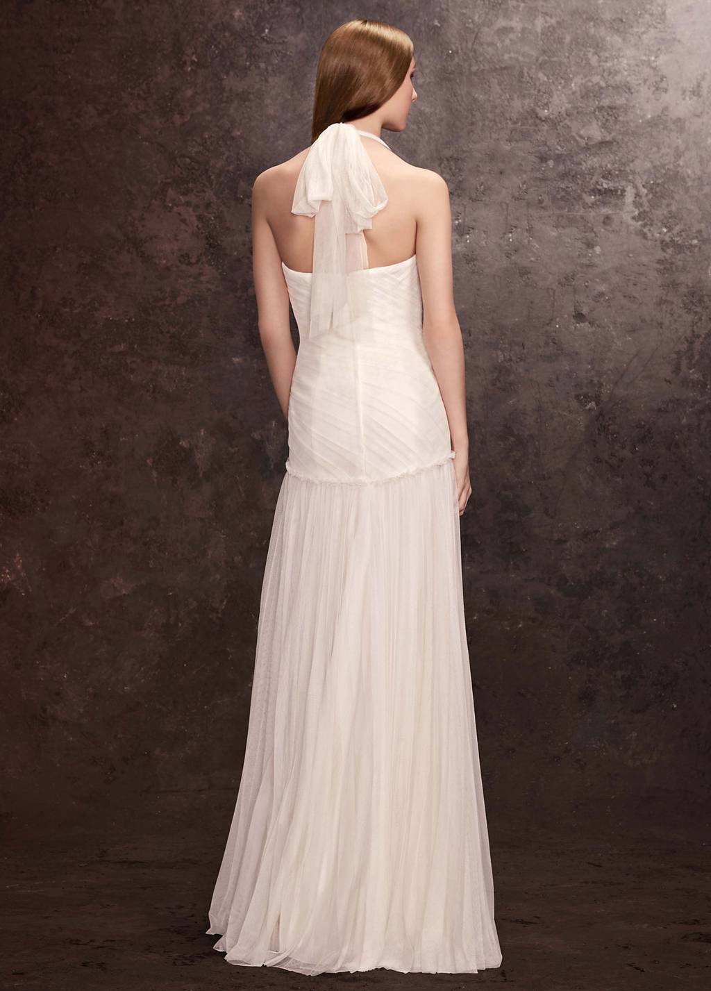 white by vera wang bow back halter wedding dress Vera Wang: Maely