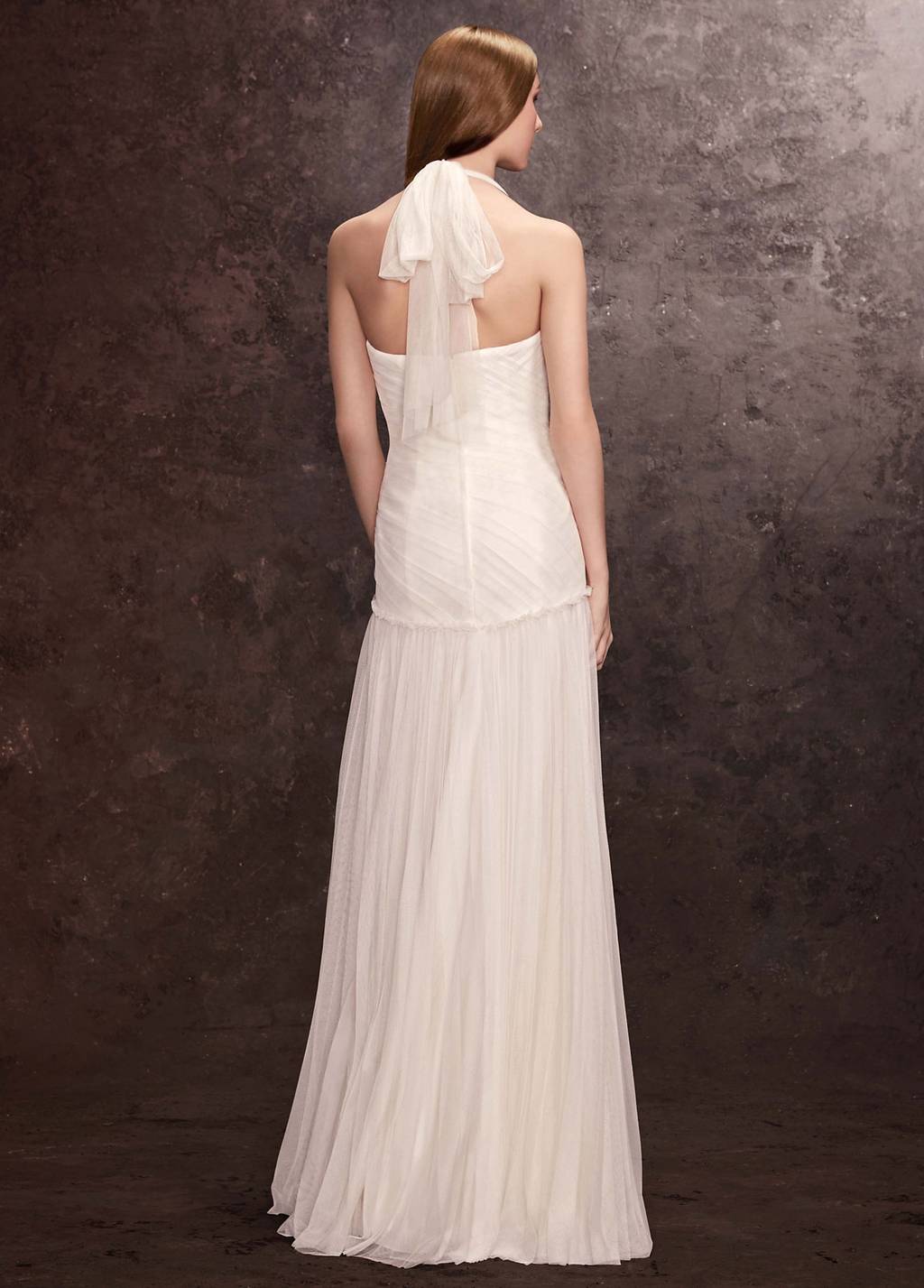 white by vera wang bow back halter wedding dress Vera Wang: Maely