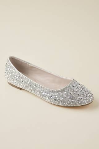 View DB Studio Round Toe Glitter Ballet Flats in all available color and sizes Picture of Round Toe Glitter Ballet Flats