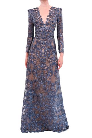 Picture of Nocturnes Long Sleeve Lace Gown