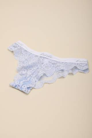 Picture of Bride Blue Lace Cheeky Panties