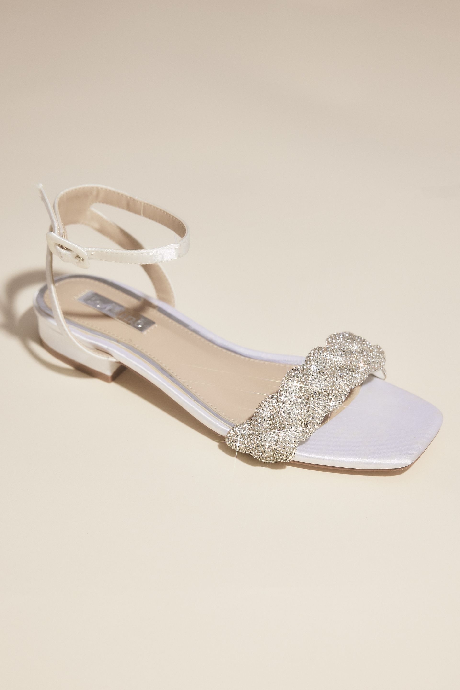 Picture of Braided Rhinestone Flat Sandals
