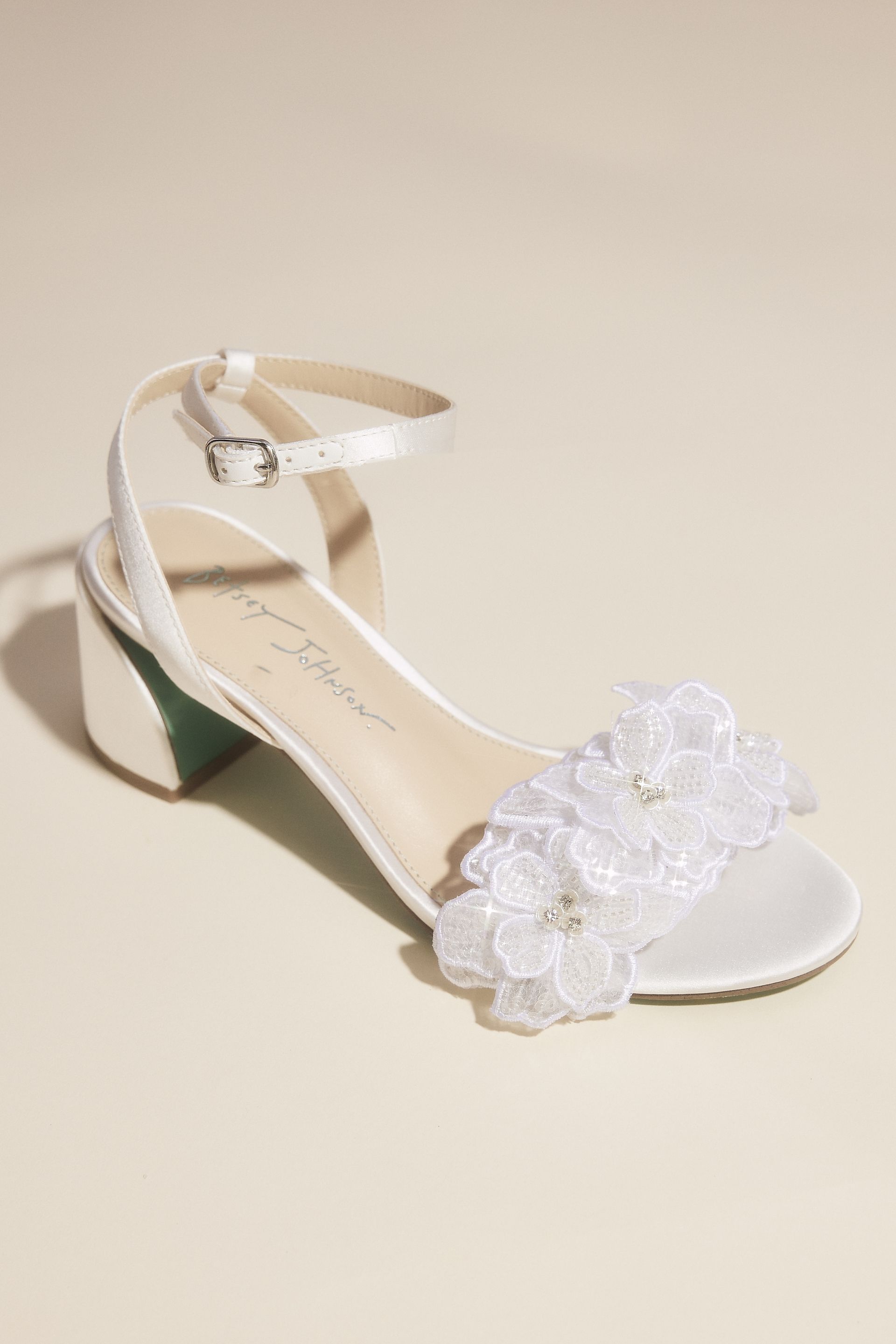 Picture of 3D Floral Sculpted Block Heels