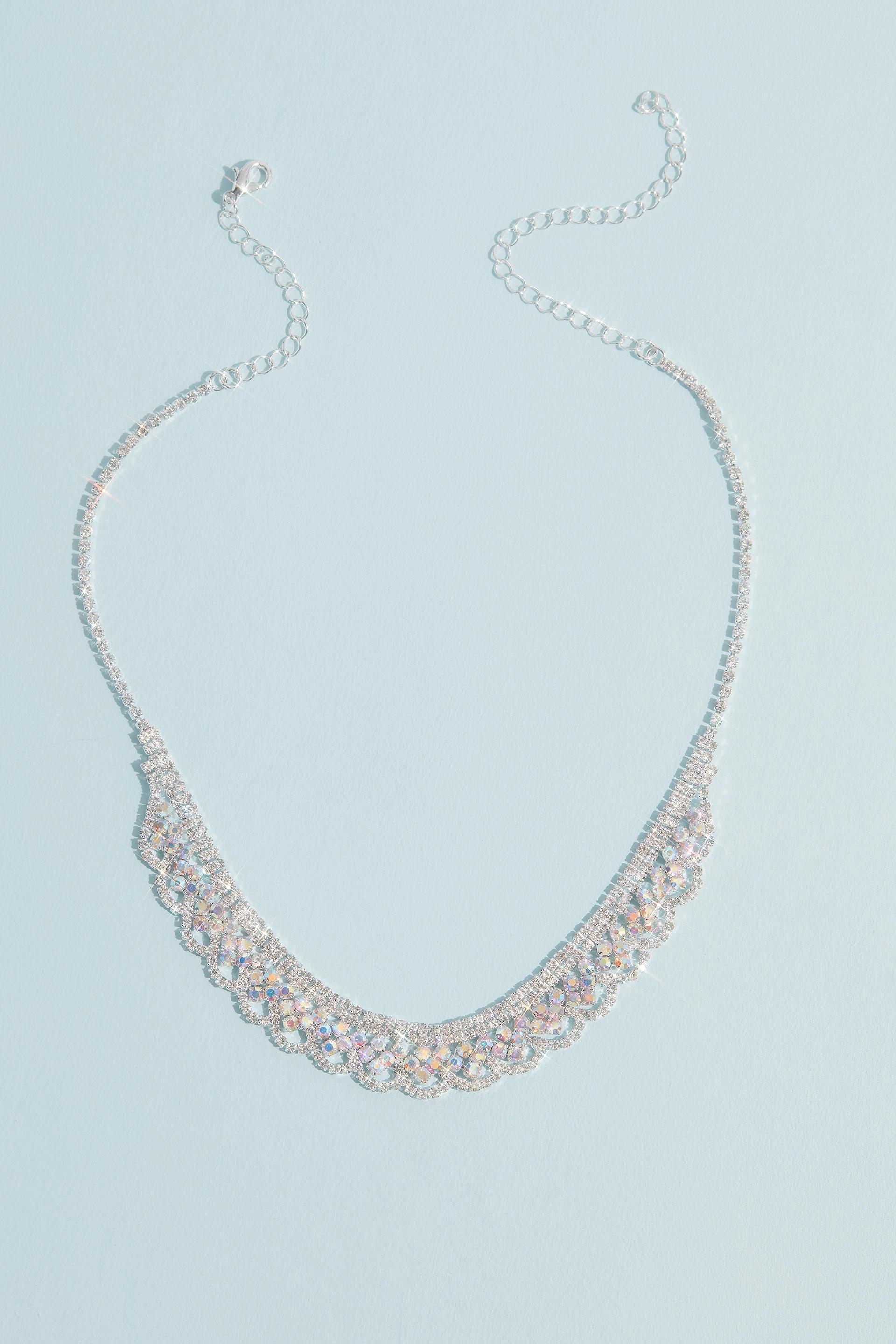 Picture of Scalloped Rhinestone Jewelry Set