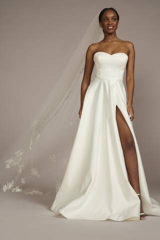 View David's Bridal Lace Applique Cathedral Veil in all available color and sizes Picture of Lace Applique Cathedral Veil