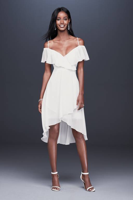 cold shoulder cocktail dress Sparkling V-Neck Floral Cold-Shoulder Pleated Evening Flounced Cold Shoulder Short Faux-Wrap
