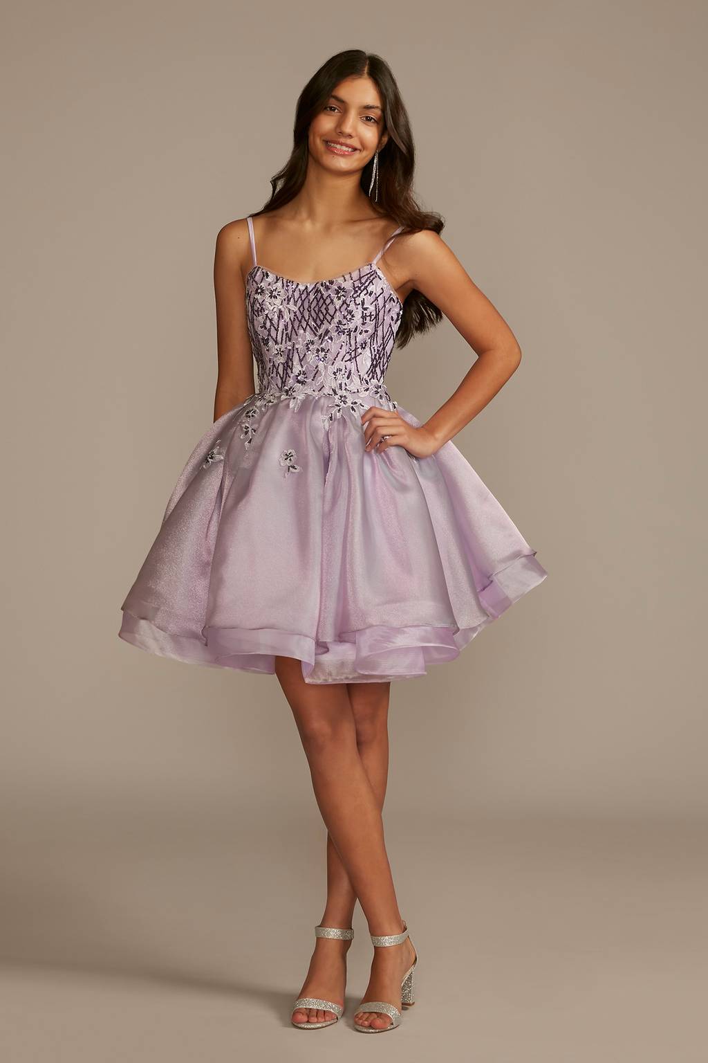 cheap purple dama dresses Little Princess Purple Evening Dress| Latest Evening Dresses S / Purple / Lace