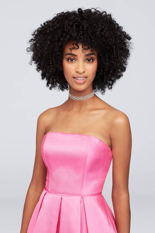 mikado fit and flare dress 88071: Mikado Fit and Flare Dress with Detachable Train
