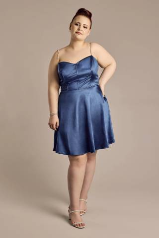 Picture of Corset A-Line Short Dress Crystal Straps